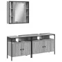 Set de muebles de baño 3 pzas madera contrachapada gris sonoma de , Muebles de baño - Ref: Foro24-3214728, Precio: 183,64 €, ...
