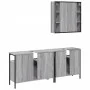 Set de muebles de baño 3 pzas madera contrachapada gris sonoma de , Muebles de baño - Ref: Foro24-3214728, Precio: 183,64 €, ...