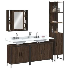 Badezimmermöbel-Set 4-teilig aus eichenbraunem Sperrholz von , Badezimmermöbel - Ref: Foro24-3214754, Preis: 267,59 €, Rabatt: %
