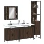 Set de muebles de baño 4 pzas madera contrachapada marrón roble de , Muebles de baño - Ref: Foro24-3214754, Precio: 267,59 €,...
