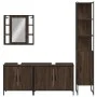 Set de muebles de baño 4 pzas madera contrachapada marrón roble de , Muebles de baño - Ref: Foro24-3214754, Precio: 267,59 €,...