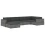 Sectional footrest with 1 unit of black synthetic rattan cushion by vidaXL, Modular outdoor sofas - Ref: Foro24-46802, Price:...