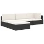 Sectional footrest with 1 unit of black synthetic rattan cushion by vidaXL, Modular outdoor sofas - Ref: Foro24-46802, Price:...