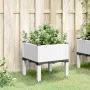 Pflanzgefäß aus weißem PP mit Beinen 40x40x42 cm von , Töpfe und Pflanzgefäße - Ref: Foro24-367889, Preis: 36,07 €, Rabatt: %