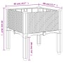 Pflanzgefäß aus weißem PP mit Beinen 40x40x42 cm von , Töpfe und Pflanzgefäße - Ref: Foro24-367889, Preis: 36,80 €, Rabatt: %