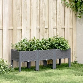 Planter with gray PP legs 120x40x42 cm by , Pots and planters - Ref: Foro24-367896, Price: 75,21 €, Discount: %
