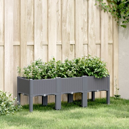 Pflanzgefäß mit grauen PP-Beinen 120x40x42 cm von , Töpfe und Pflanzgefäße - Ref: Foro24-367896, Preis: 83,50 €, Rabatt: %
