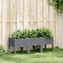 Planter with gray PP legs 120x40x42 cm by , Pots and planters - Ref: Foro24-367896, Price: 83,50 €, Discount: %