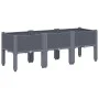 Planter with gray PP legs 120x40x42 cm by , Pots and planters - Ref: Foro24-367896, Price: 75,21 €, Discount: %