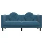 2 seater blue velvet sofa with cushions by , Sofas - Ref: Foro24-372640, Price: 243,13 €, Discount: %