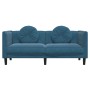 2-Sitzer-Sofa aus blauem Samt mit Kissen von , Sofas - Ref: Foro24-372640, Preis: 246,78 €, Rabatt: %