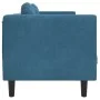2 seater blue velvet sofa with cushions by , Sofas - Ref: Foro24-372640, Price: 243,13 €, Discount: %