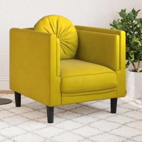 Sessel mit gelbem Samtkissen von , Sofas - Ref: Foro24-372628, Preis: 156,67 €, Rabatt: %