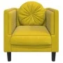 Sillón con cojín terciopelo amarillo de , Sofás - Ref: Foro24-372628, Precio: 157,12 €, Descuento: %