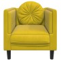 Sillón con cojín terciopelo amarillo de , Sofás - Ref: Foro24-372628, Precio: 159,45 €, Descuento: %