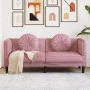 Sofá con cojines 2 plazas terciopelo rosa de , Sofás - Ref: Foro24-372635, Precio: 237,56 €, Descuento: %