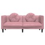 Pink velvet 2-seater sofa with cushions by , Sofas - Ref: Foro24-372635, Price: 241,07 €, Discount: %
