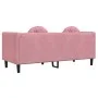 Sofá con cojines 2 plazas terciopelo rosa de , Sofás - Ref: Foro24-372635, Precio: 237,56 €, Descuento: %