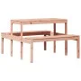 Mesa de pícnic madera maciza Douglas 110x134x75 cm de , Mesas de jardín - Ref: Foro24-832560, Precio: 90,25 €, Descuento: %