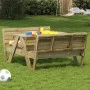 Children's picnic table impregnated pine wood 88x122x58 cm by , Garden tables - Ref: Foro24-832605, Price: 126,55 €, Discount: %