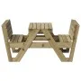 Children's picnic table impregnated pine wood 88x122x58 cm by , Garden tables - Ref: Foro24-832605, Price: 126,55 €, Discount: %