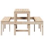 Picknicktisch aus massivem Kiefernholz, 160 x 134 x 75 cm von , Gartentische - Ref: Foro24-832562, Preis: 155,23 €, Rabatt: %