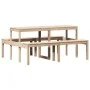 Solid pine wood picnic table 160x134x75 cm by , Garden tables - Ref: Foro24-832562, Price: 153,23 €, Discount: %