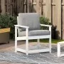 Gartenstuhl aus massivem weißem Kiefernholz 62x56x77 cm von , Modulare Sofas für den Außenbereich - Ref: Foro24-832626, Preis...