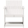 Silla de jardín madera maciza de pino blanco 62x56x77 cm