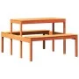 Mesa de pícnic madera maciza de pino marrón cera 110x134x75 cm de , Mesas de jardín - Ref: Foro24-844647, Precio: 101,95 €, D...