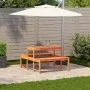 Mesa de pícnic madera maciza de pino marrón cera 110x134x75 cm de , Mesas de jardín - Ref: Foro24-844647, Precio: 101,95 €, D...