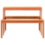 Mesa de pícnic madera maciza de pino marrón cera 110x134x75 cm de , Mesas de jardín - Ref: Foro24-844647, Precio: 101,95 €, D...