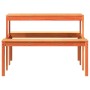 Picknicktisch aus massivem, wachsbraunem Kiefernholz, 110 x 134 x 75 cm von , Gartentische - Ref: Foro24-844647, Preis: 102,9...