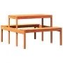 Mesa de pícnic madera maciza de pino marrón cera 110x134x75 cm de , Mesas de jardín - Ref: Foro24-844647, Precio: 101,95 €, D...