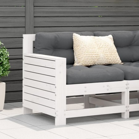 Gartensofa mit Armlehnen aus weißem Kiefernholz, 69 x 62 x 70,5 cm von , Outdoor-Sofas - Ref: Foro24-844884, Preis: 70,80 €, ...