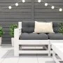 Sofá de jardín con reposabrazos madera pino blanco 69x62x70,5cm de , Sofás de exterior - Ref: Foro24-844884, Precio: 70,13 €,...