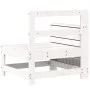 Sofá de jardín con reposabrazos madera pino blanco 69x62x70,5cm de , Sofás de exterior - Ref: Foro24-844884, Precio: 70,13 €,...