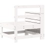 Sofá de jardín con reposabrazos madera pino blanco 69x62x70,5cm de , Sofás de exterior - Ref: Foro24-844884, Precio: 70,80 €,...