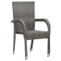 Stackable garden chairs 2 units gray synthetic rattan by vidaXL, Garden chairs - Ref: Foro24-46464, Price: 106,82 €, Discount: %