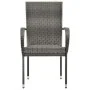 Stackable garden chairs 2 units gray synthetic rattan by vidaXL, Garden chairs - Ref: Foro24-46464, Price: 110,64 €, Discount: %