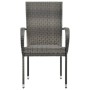 Stapelbare Gartenstühle, 2 Einheiten, graues synthetisches Rattan von vidaXL, Gartenstühle - Ref: Foro24-46464, Preis: 106,82...