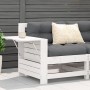 Sofá jardín con reposabrazos y cojín madera maciza pino blanco de , Sofás de exterior - Ref: Foro24-844915, Precio: 100,20 €,...