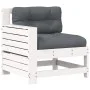 Garden sofa with armrests and cushion in solid white pine wood by , Outdoor sofas - Ref: Foro24-844915, Price: 99,29 €, Disco...