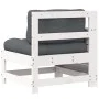 Garden sofa with armrests and cushion in solid white pine wood by , Outdoor sofas - Ref: Foro24-844915, Price: 99,29 €, Disco...