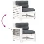 Garden sofa with armrests and cushion in solid white pine wood by , Outdoor sofas - Ref: Foro24-844915, Price: 99,29 €, Disco...