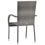 Stackable garden chairs 2 units gray synthetic rattan by vidaXL, Garden chairs - Ref: Foro24-46464, Price: 110,64 €, Discount: %
