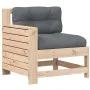 Garden sofa with armrests and cushion in solid pine wood by , Outdoor sofas - Ref: Foro24-844920, Price: 82,04 €, Discount: %