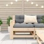 Garden sofa with armrests and cushion in solid pine wood by , Outdoor sofas - Ref: Foro24-844920, Price: 82,04 €, Discount: %