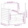 Sofá de jardín con reposabrazos y cojín madera maciza de pino de , Sofás de exterior - Ref: Foro24-844920, Precio: 82,04 €, D...