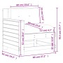 Sofá de jardín con reposabrazos y cojín madera maciza de pino de , Sofás de exterior - Ref: Foro24-844920, Precio: 91,98 €